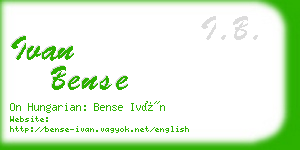 ivan bense business card